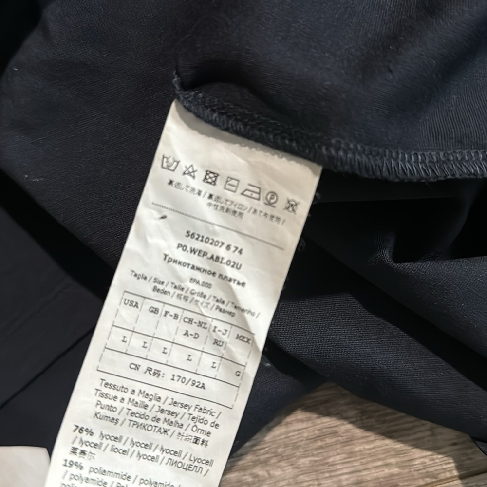 Max Mara Weekend Navy Button Down Collar Dress L - image 7